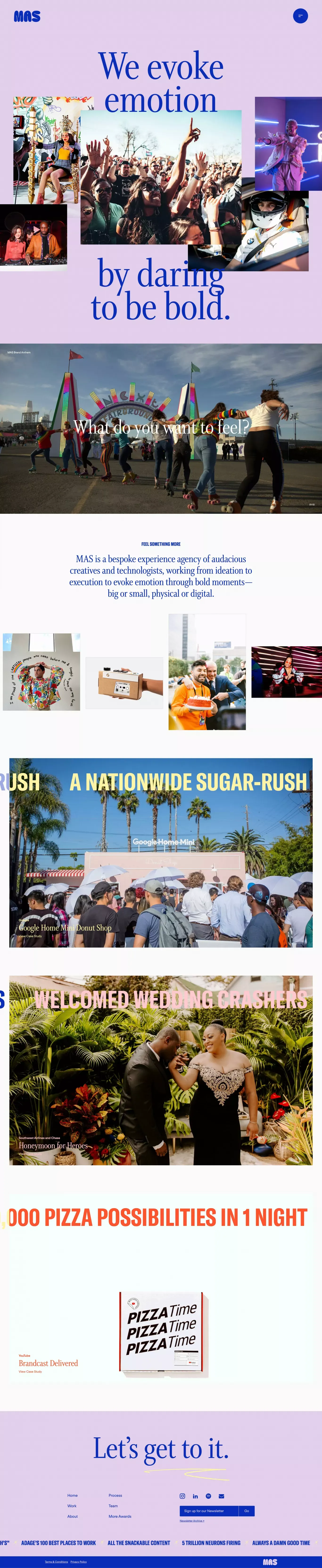 MAS | Feel Something More - Portfolio design