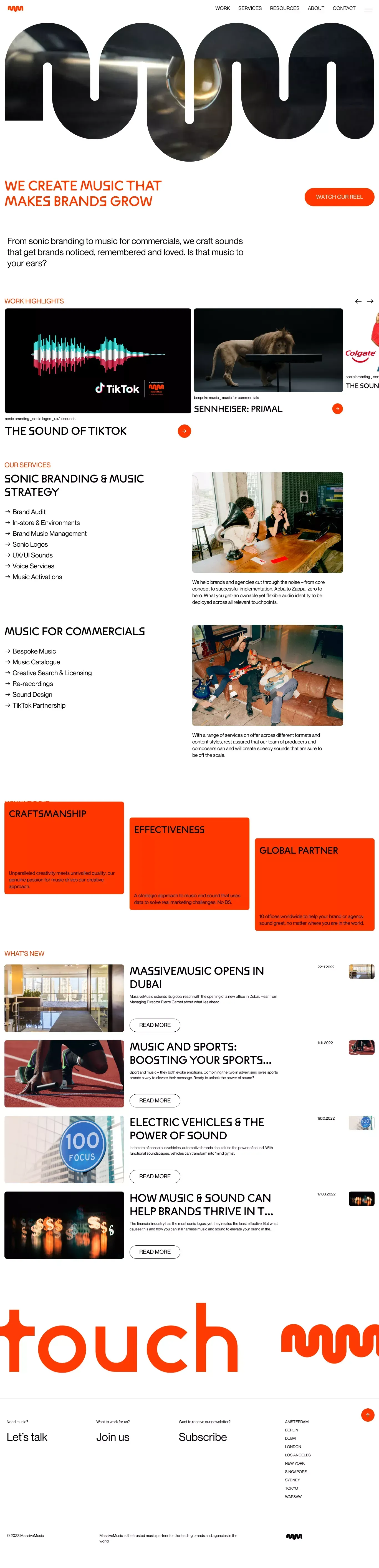 Sonic Branding and Music For Commercials | MassiveMusic - Portfolio design