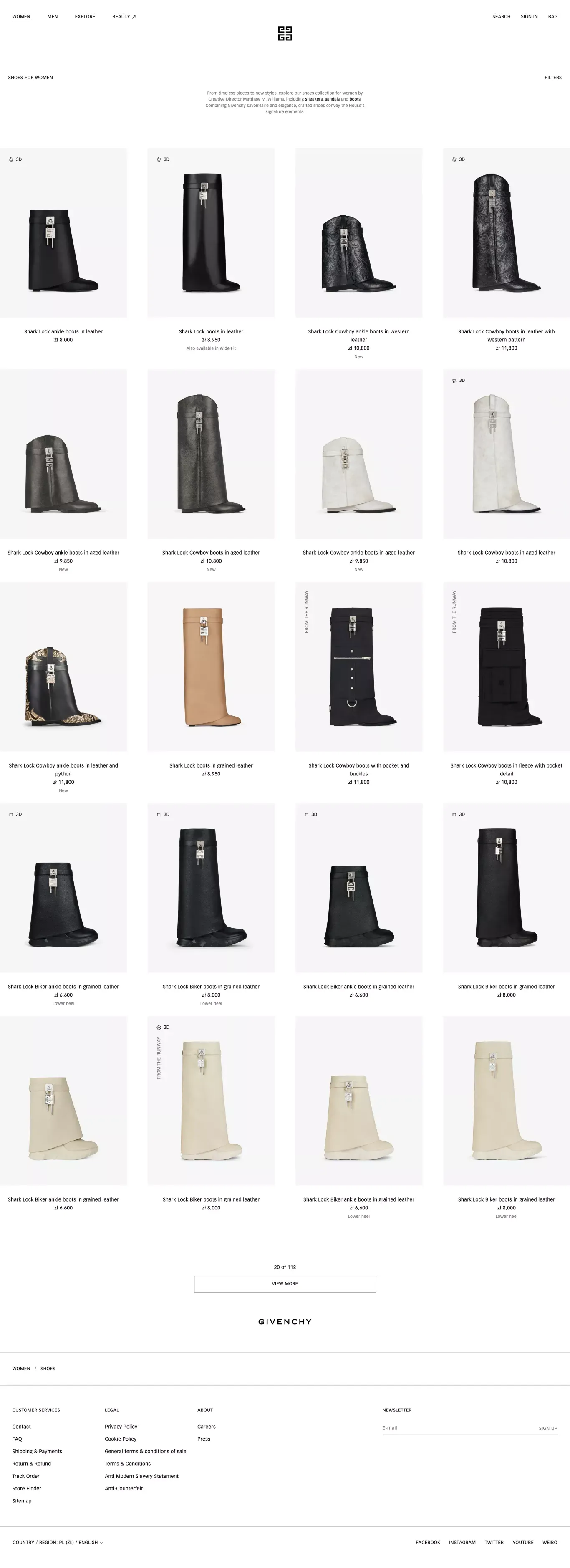 Shoes Givenchy for Women | GIVENCHY Paris - Product listing design