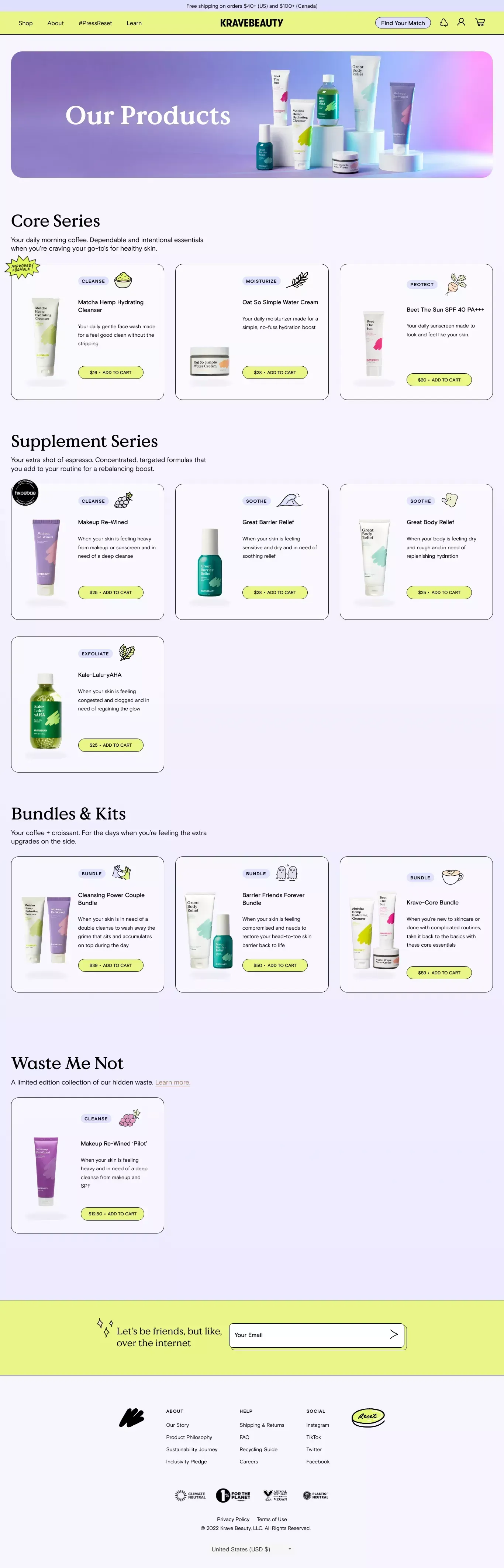 Shop All                    – KraveBeauty - Product listing design