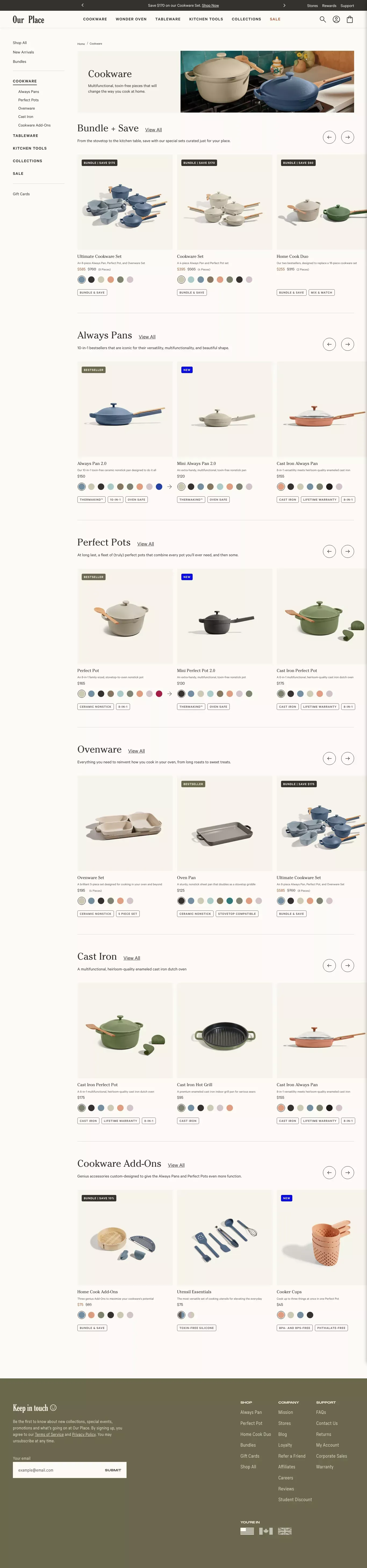 Cookware Sets, Cookware Pots, Pans and Collections |–Our Place -  US - Product listing design