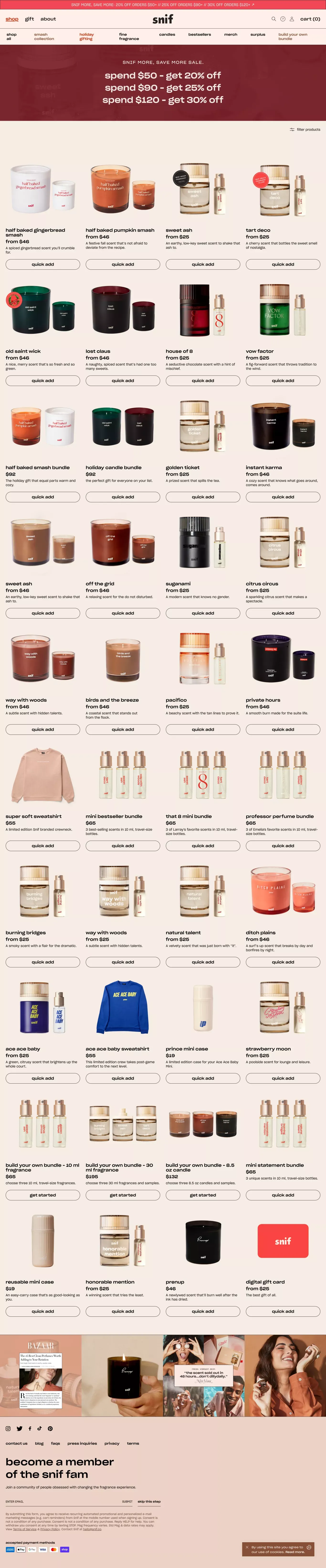 Shop All Fragrance & Candles | Snif - Product listing design