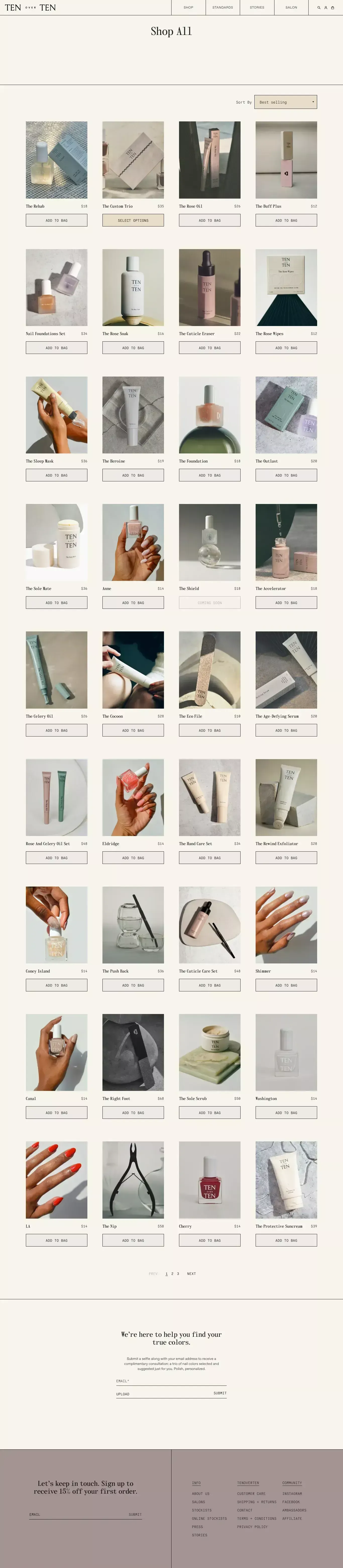 All – Tenoverten - Product listing design
