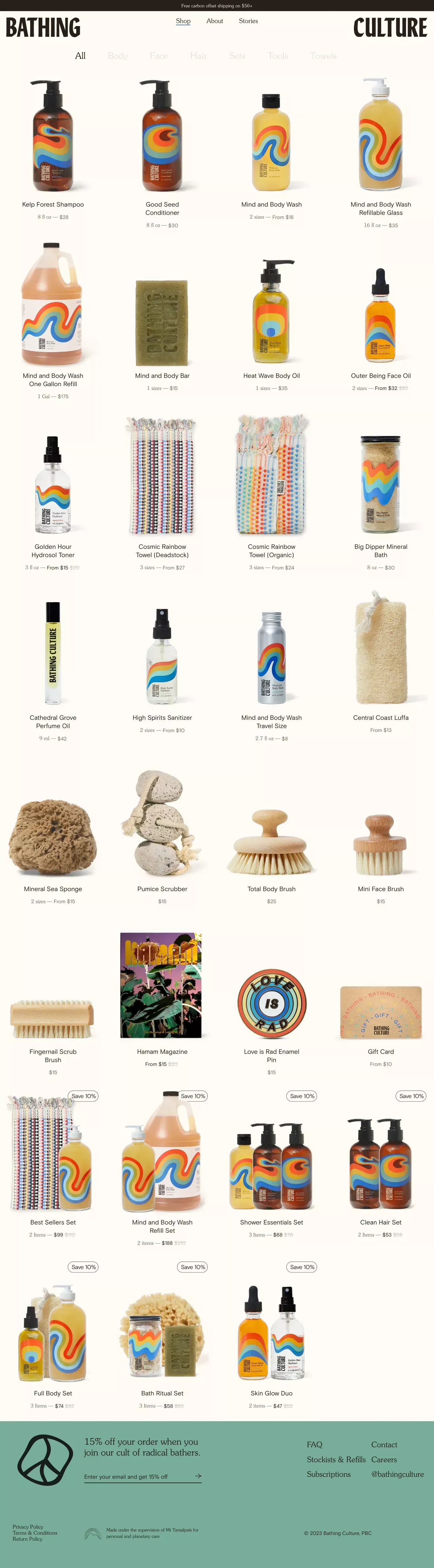 All – Bathing Culture - Product listing design