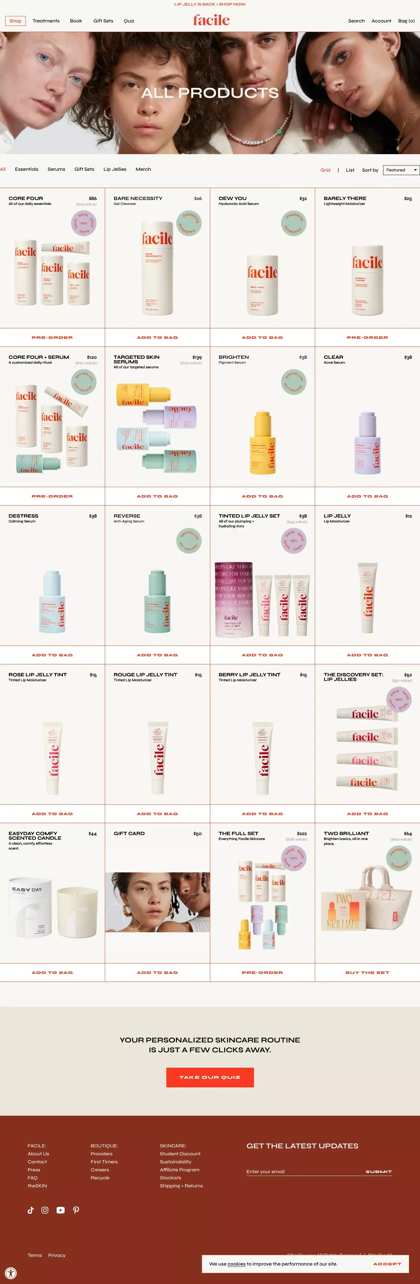 Shop All - Product listing design
