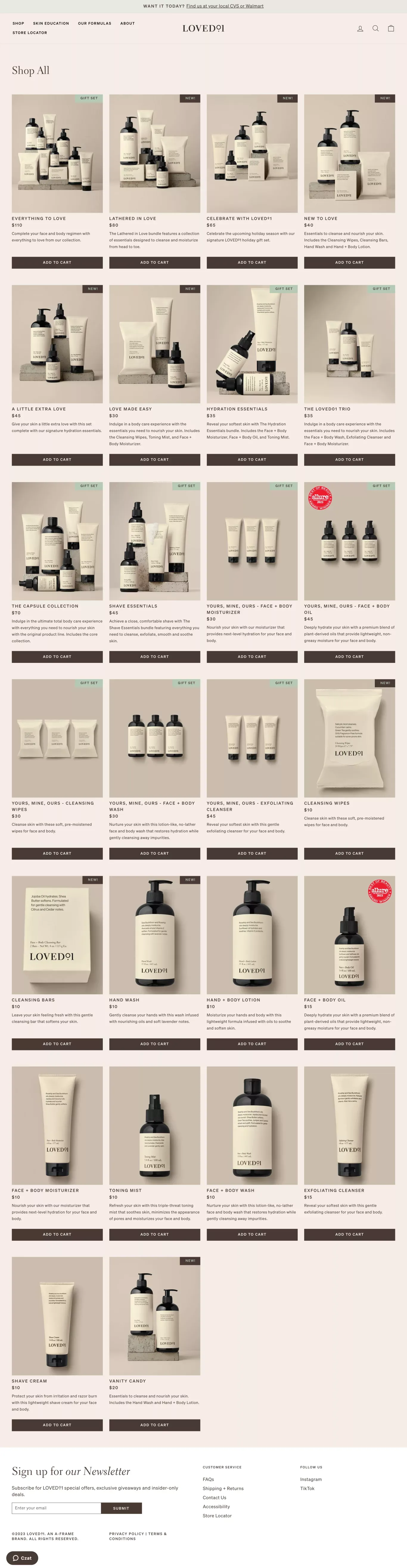 Shop All– Lovedº1 - Product listing design