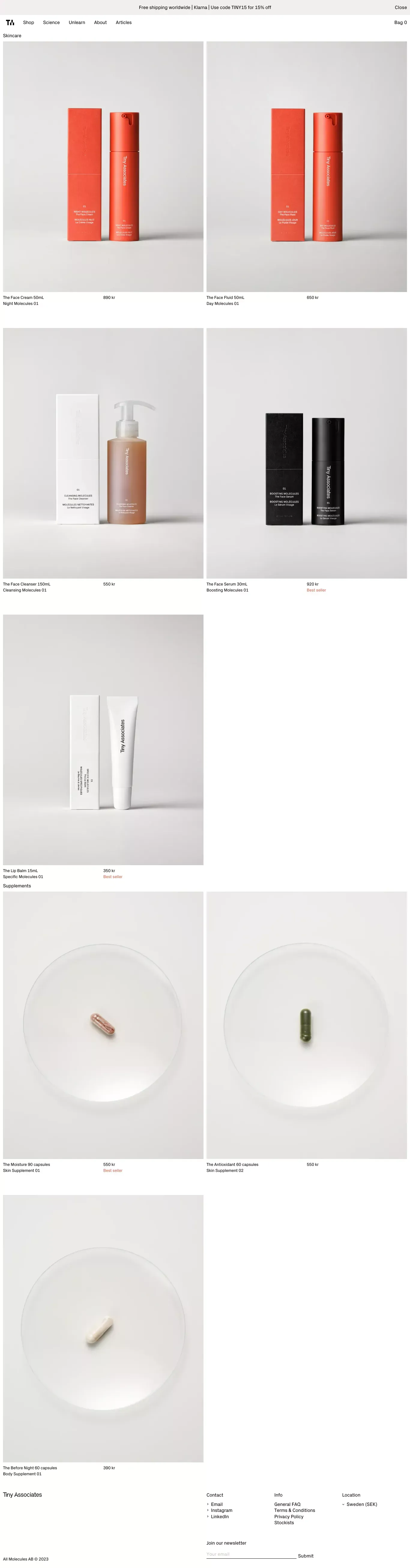Collections– TinyAssociates® - Product listing design