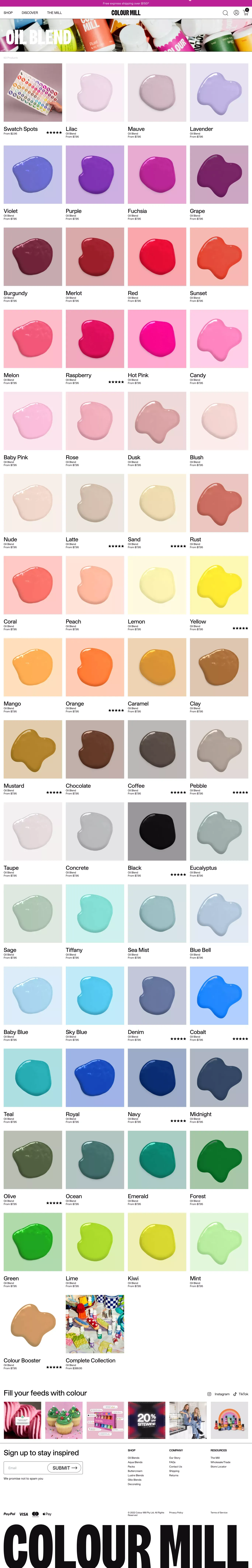 Colour Mill | Oil Blend - Product listing design