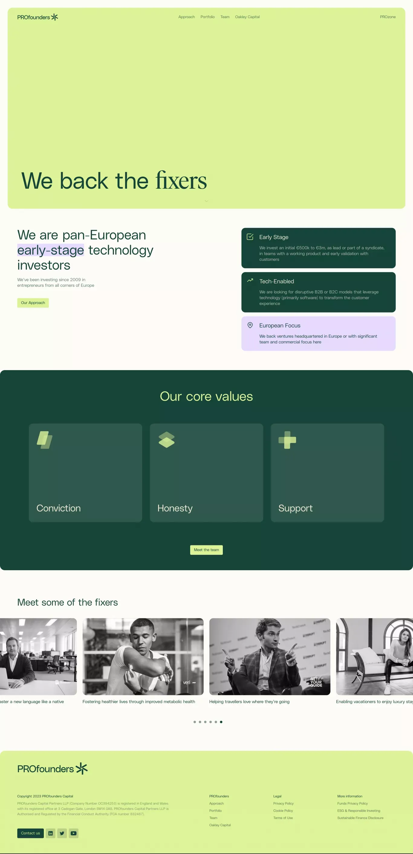 PROfounders | Home - Portfolio design
