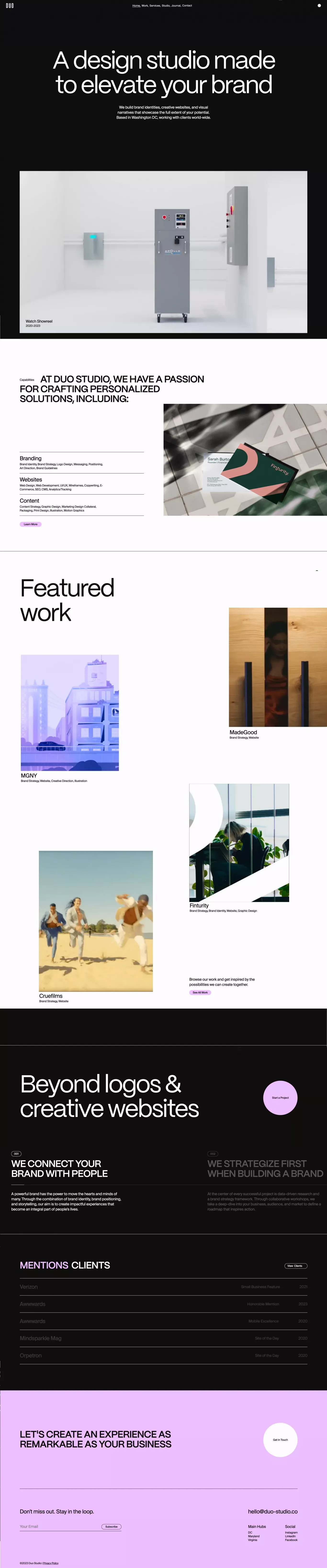 Duo Studio — A Digital Design Studio in Washington DC - Portfolio design