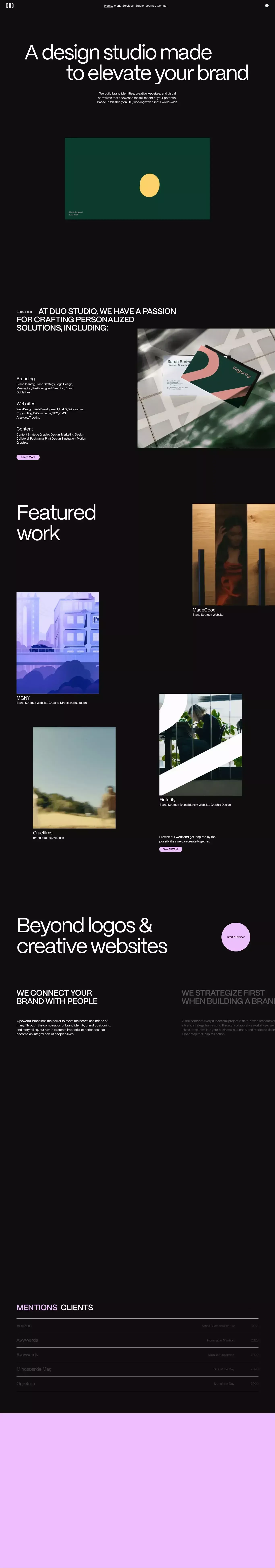 Duo Studio — A Digital Design Studio in Washington DC - website design