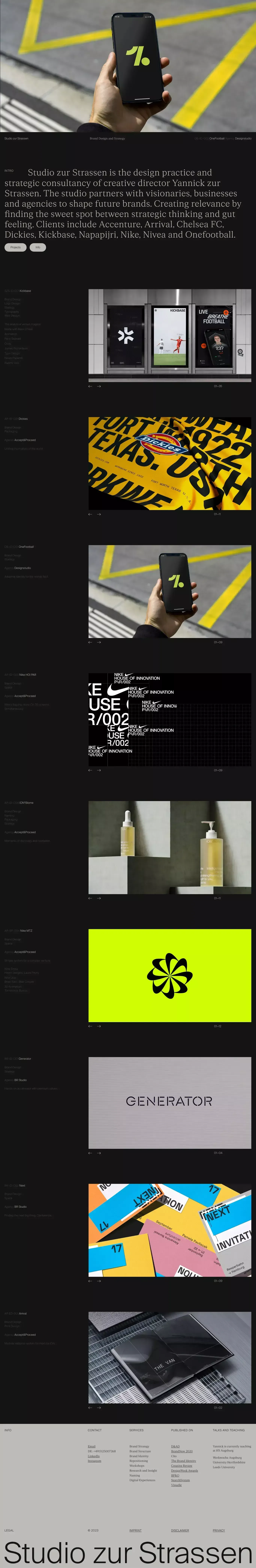 Studio zur Strassen – Brand Design and Strategy - Portfolio design