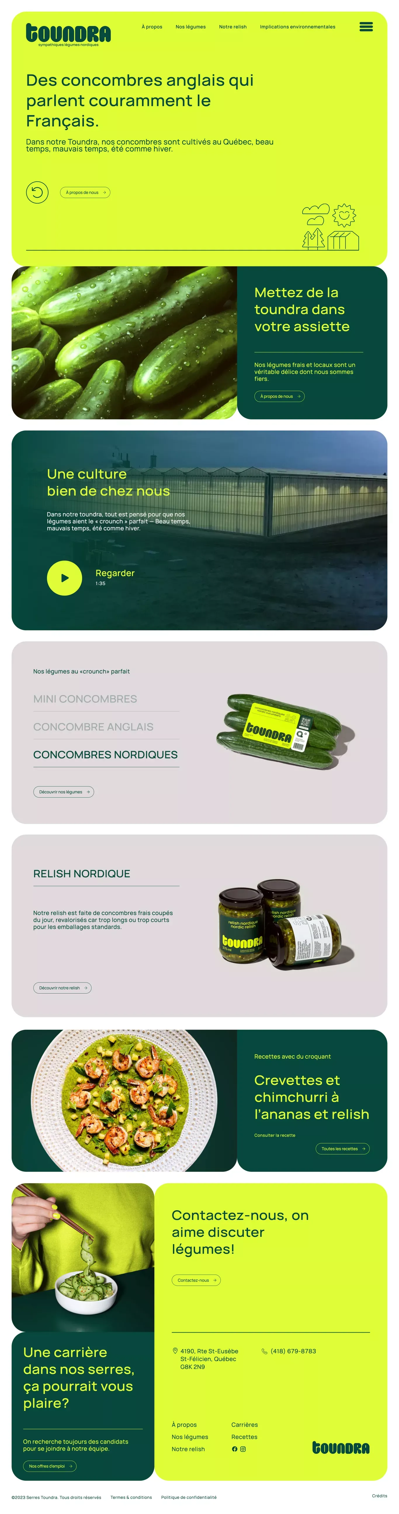 Toundra - sympathiques légumes nordiques – Les légumes Toundra - Landing design