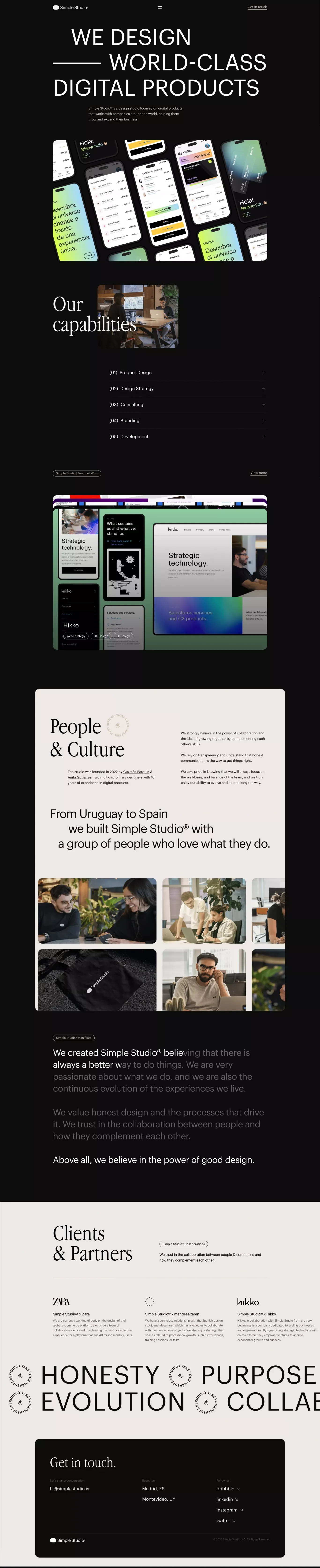 Simple Studio - Digital Design Agency - Portfolio design