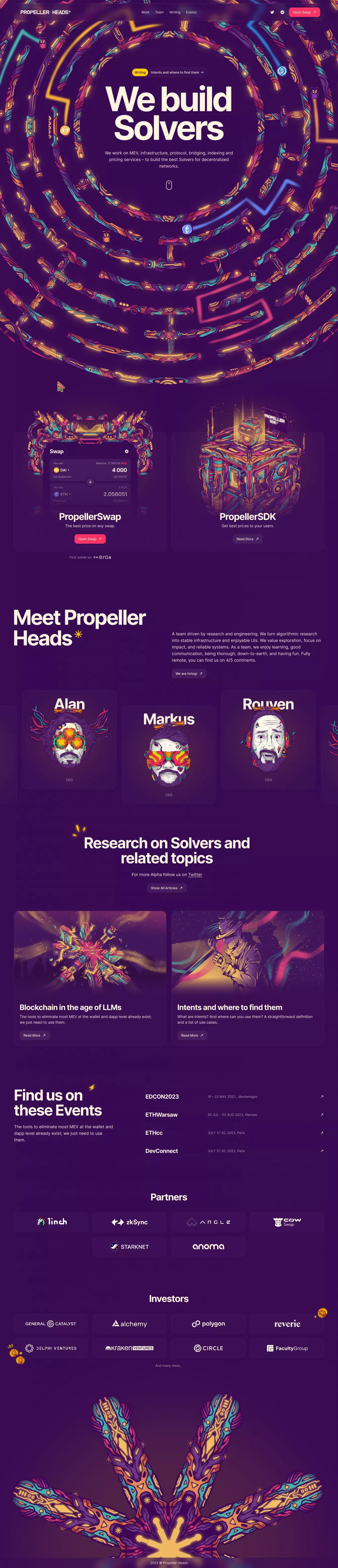 PropellerHeads - We build Solvers - Landing design