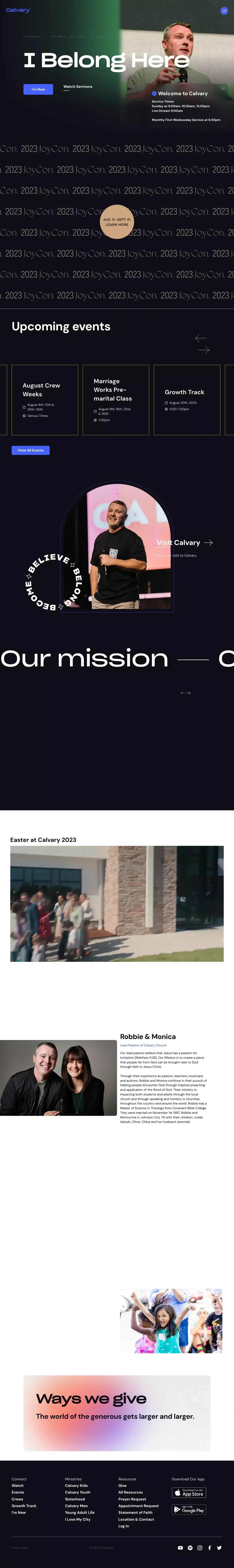Welcome to Calvary - Other design