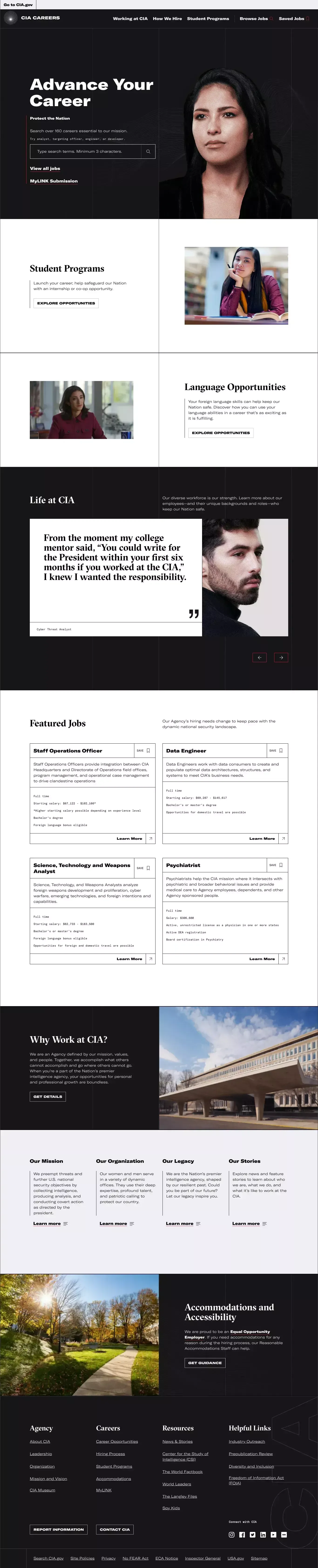 Careers - CIA - website design