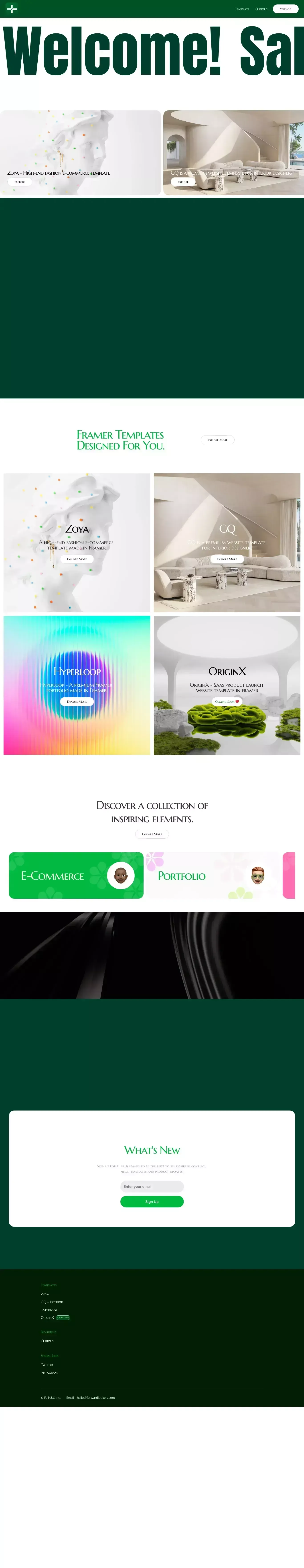 FL Plus - A future where everyone can be entrepreneur. - Template design
