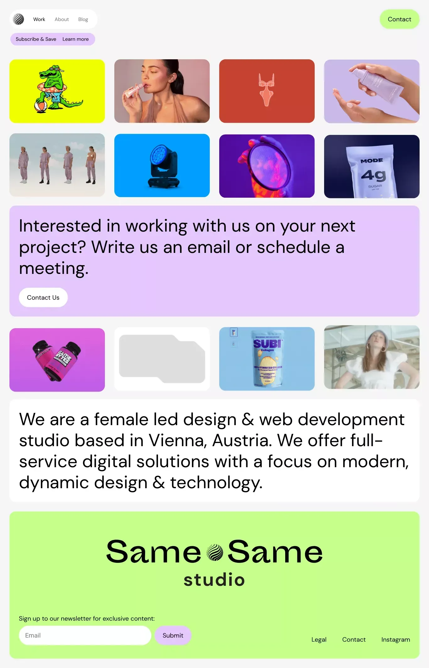 Same Same Studio • Design & Development - Portfolio design