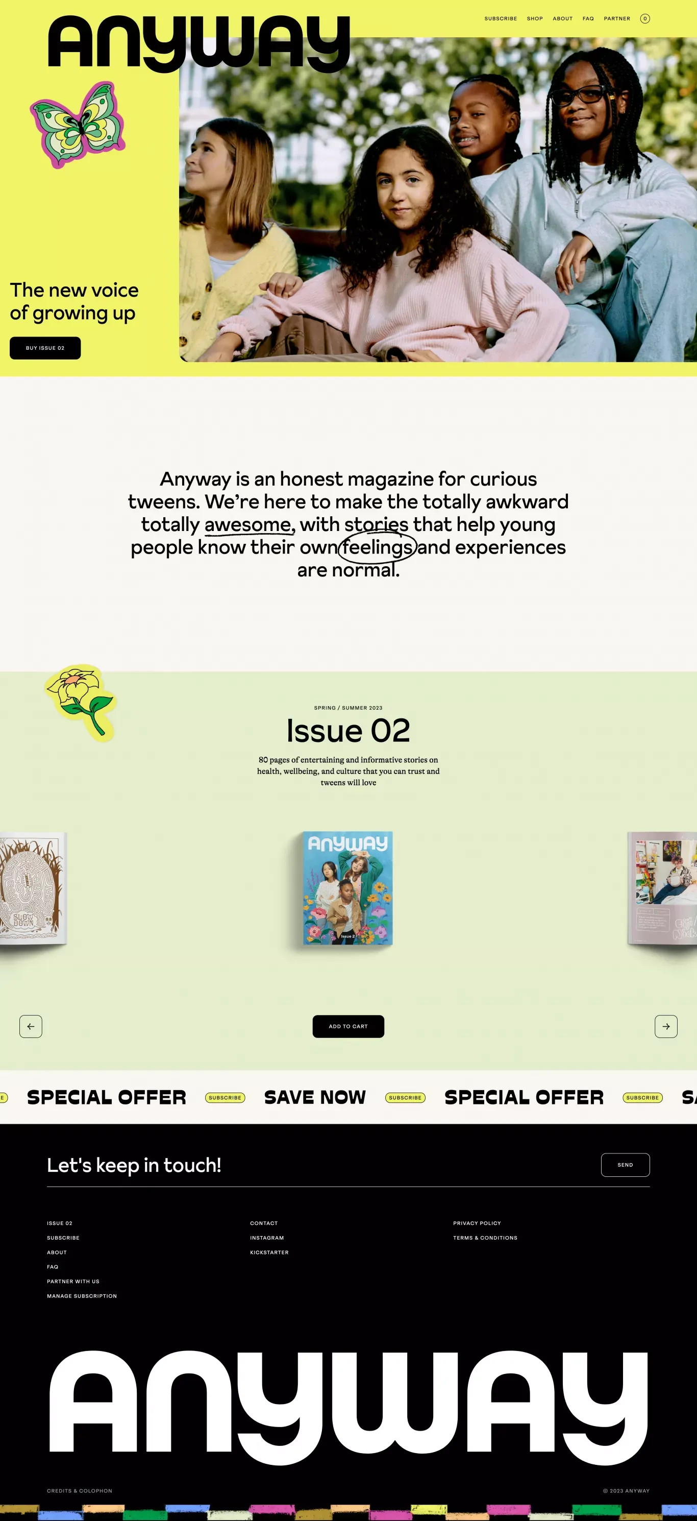 Kids Magazine - Best Tween Gift – Anyway Magazine - Ecommerce design