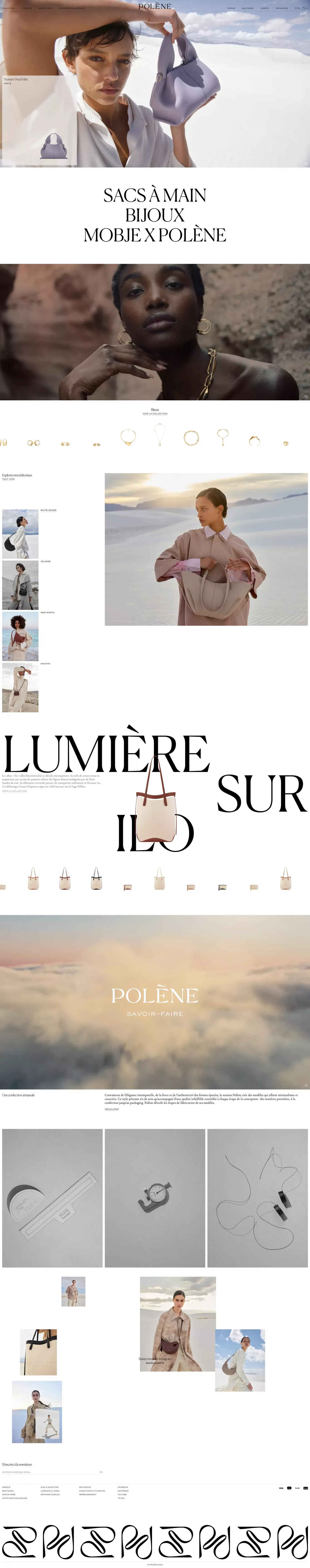 Polène - Maison de Maroquinerie Parisienne | E-shop - Ecommerce design