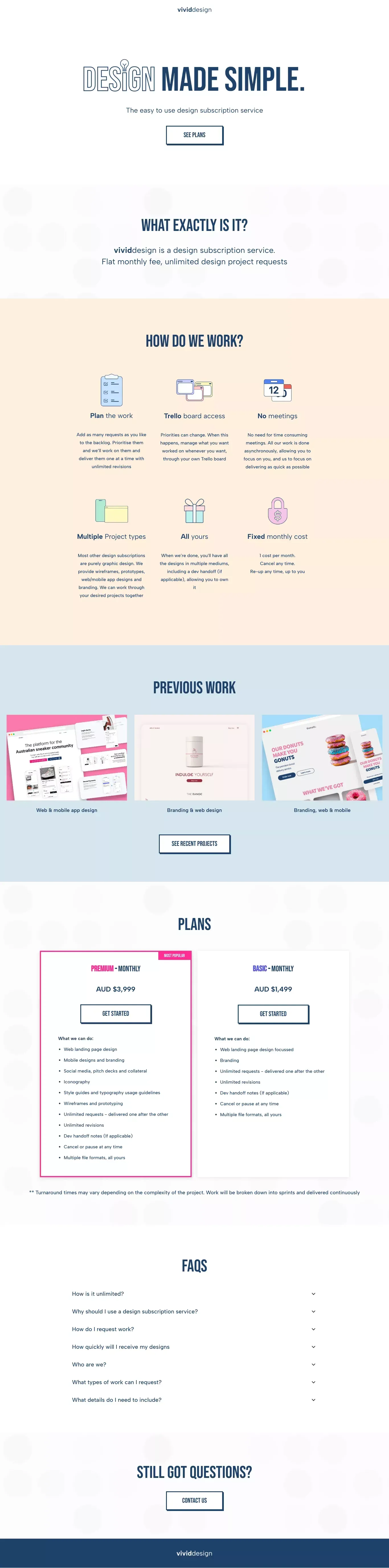 Vivid Design - The easy to use design subscription service - Product listing design