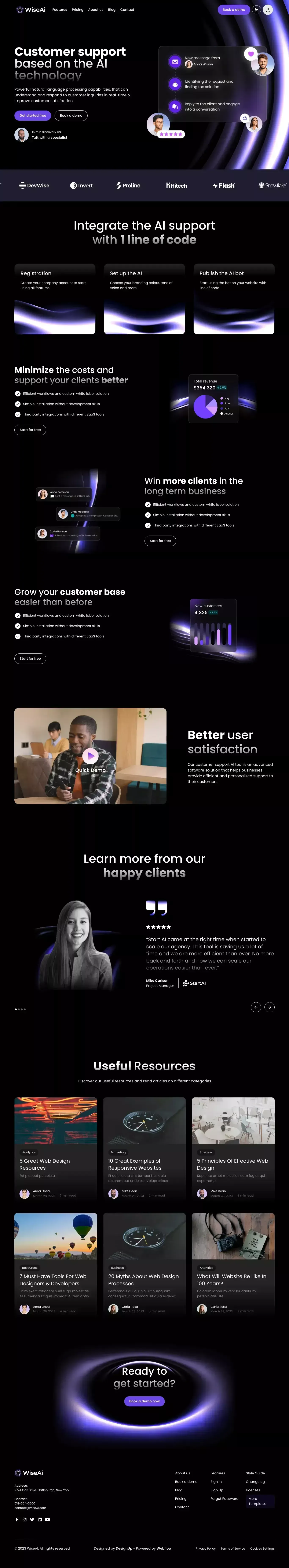 WiseAI - Webflow Ecommerce Website Template - Template design