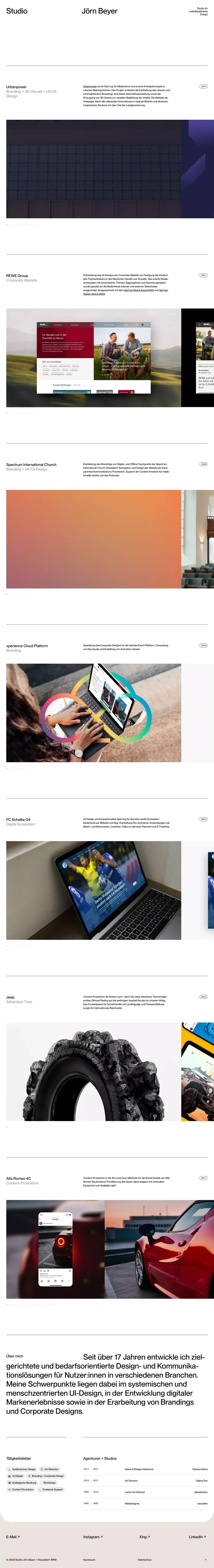 Studio Jörn Beyer – Studio für multidisziplinäres Design - website design
