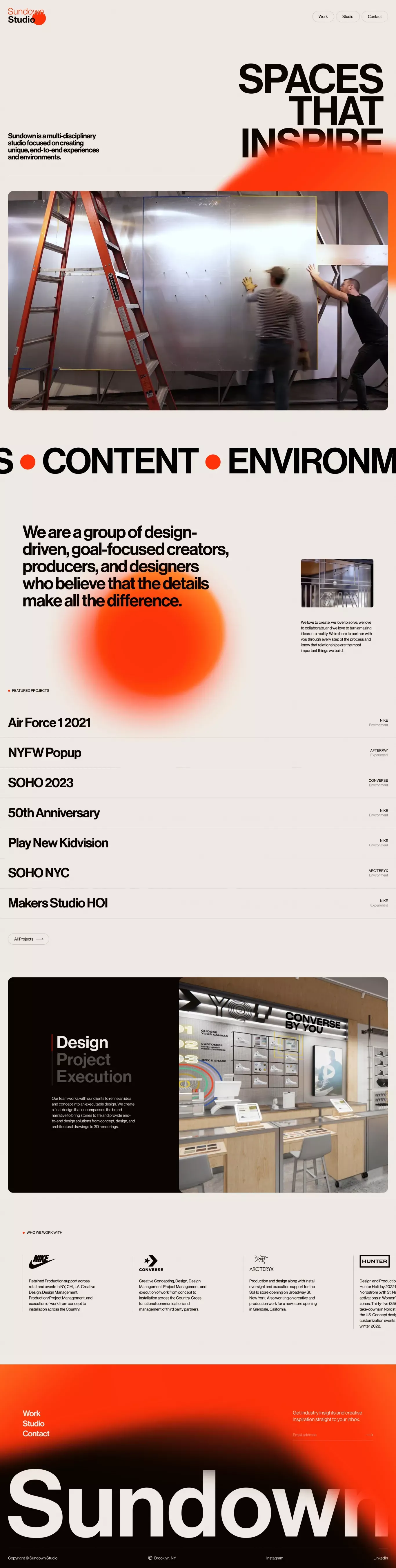 Sundown Studio - Portfolio design