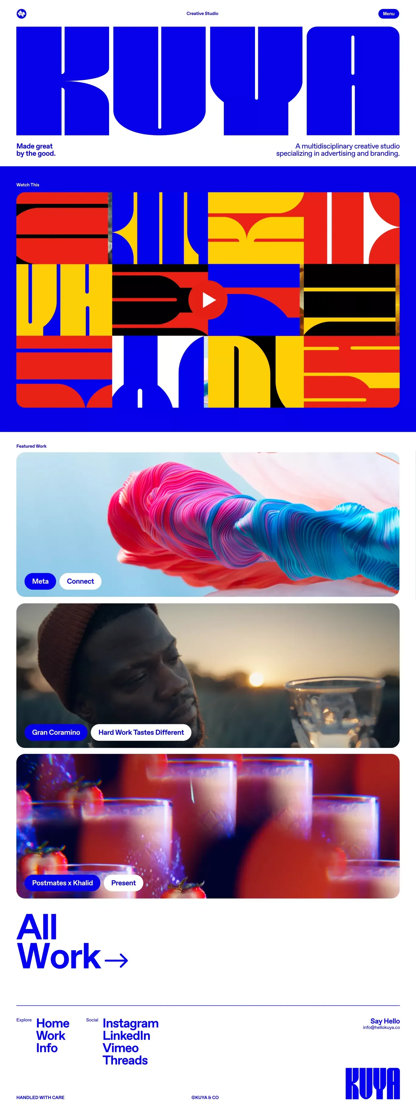 KUYA / Made Great by the Good - Portfolio design
