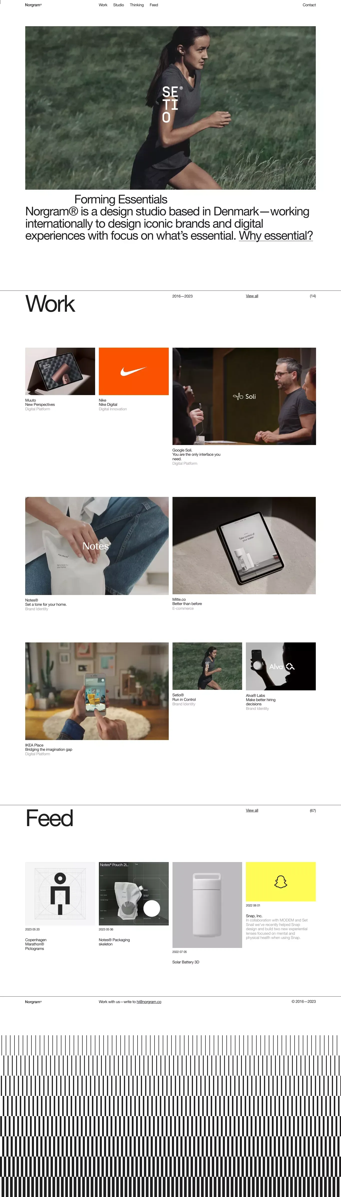 Norgram - Portfolio design
