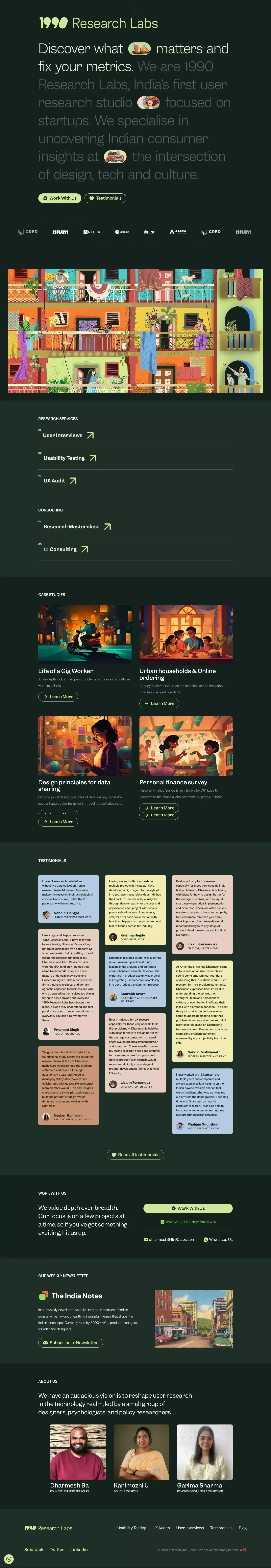 1990 Research Labs - Portfolio design