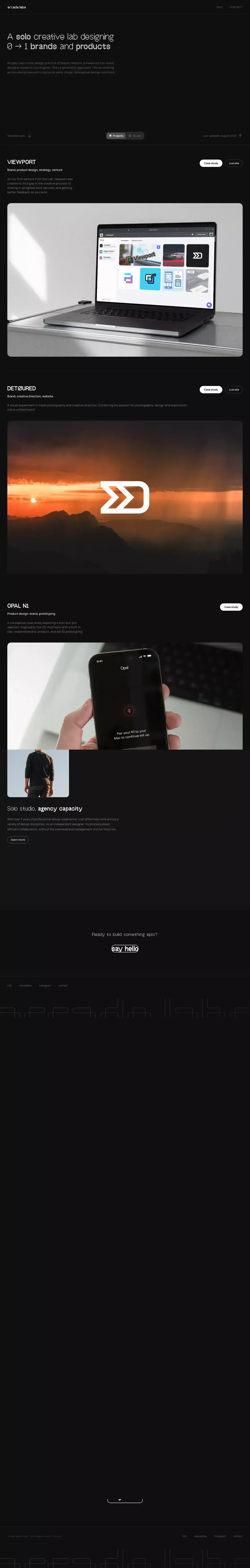 Arcade Labs | Freelance Product Desiger | Design for Startups - Portfolio design
