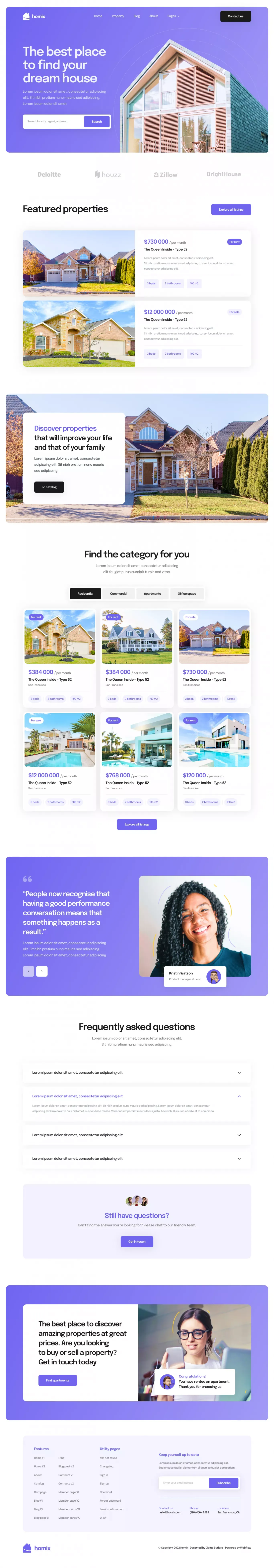 Homix DB - Webflow HTML website template - Template design