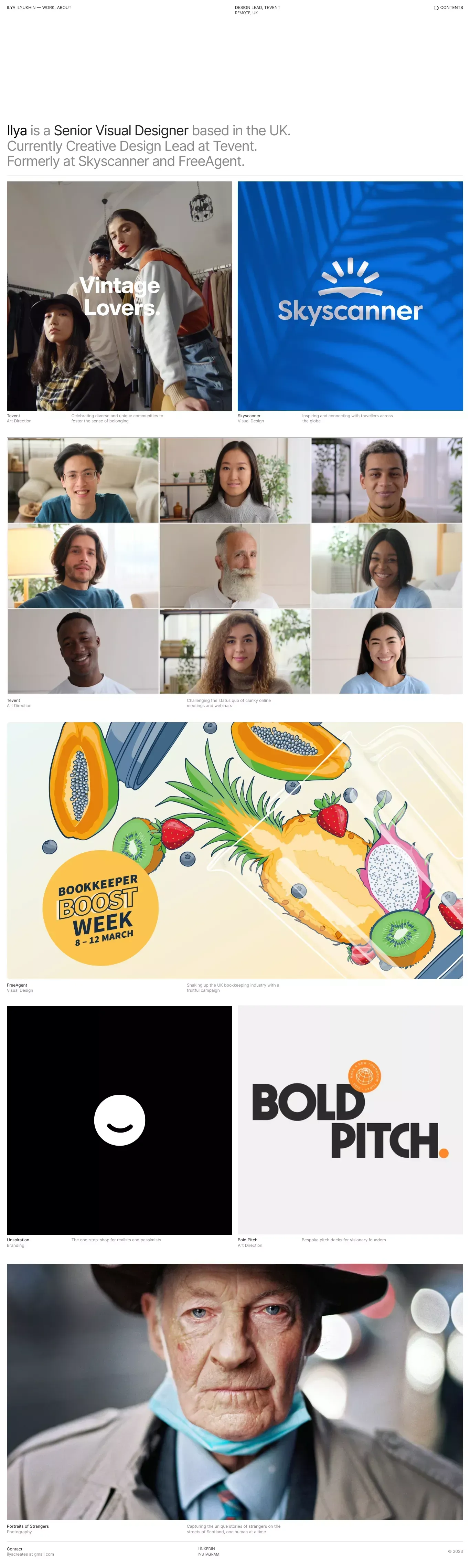 Ilya - Senior Designer - Portfolio design