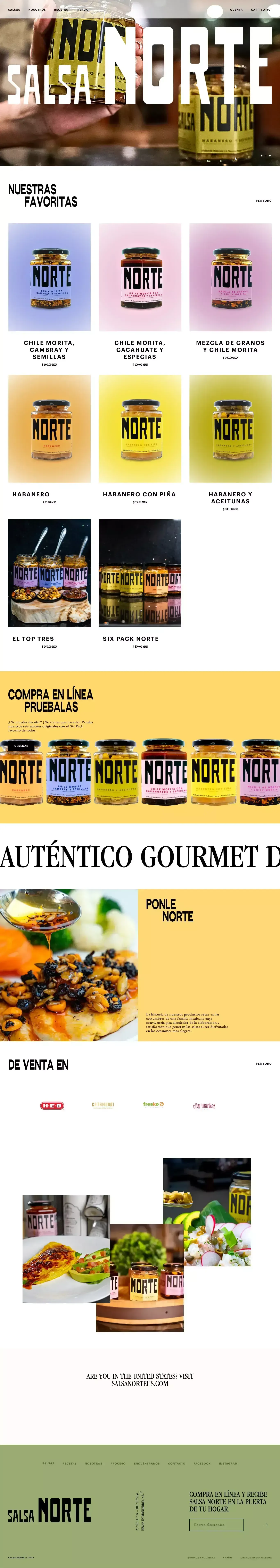 SALSA NORTE - Ecommerce design