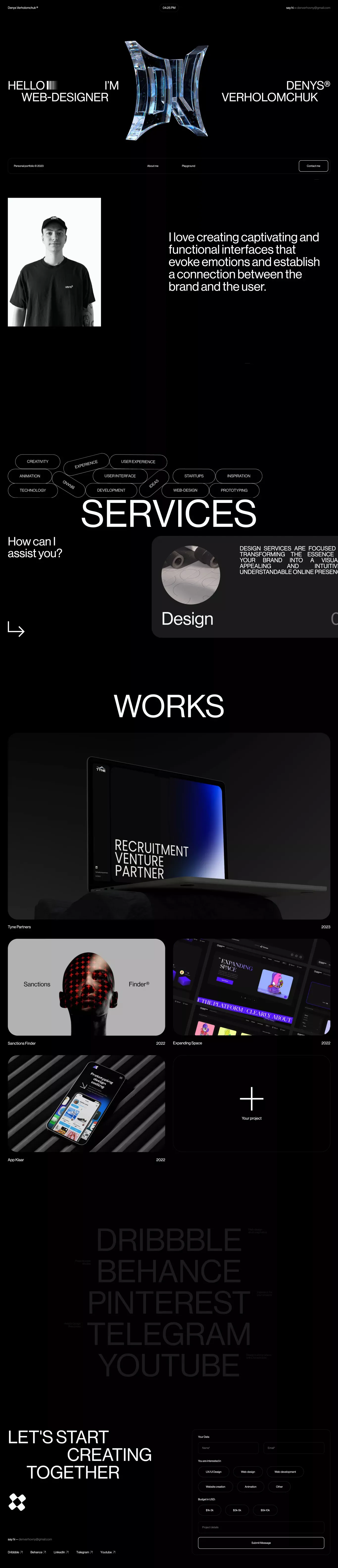 Verholomchuk - Portfolio design