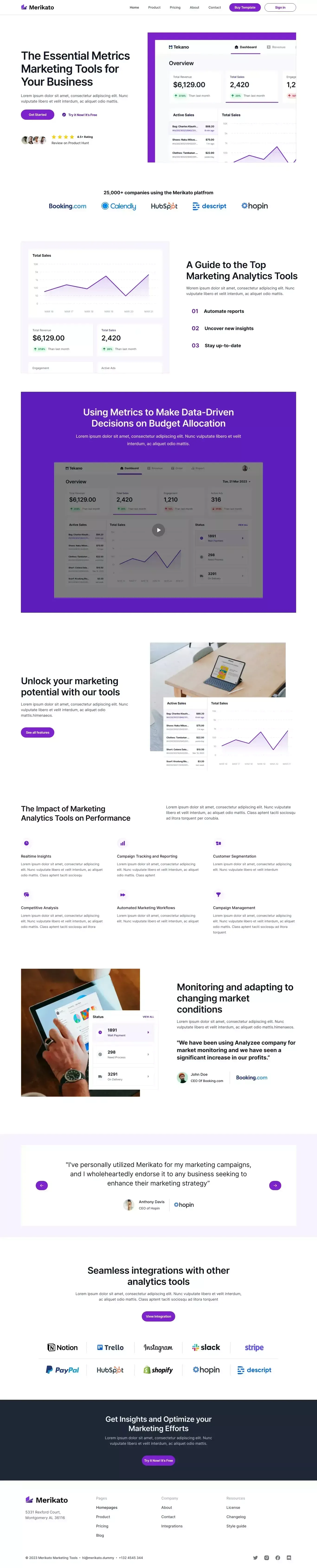 Merikato - Webflow HTML website template - Template design