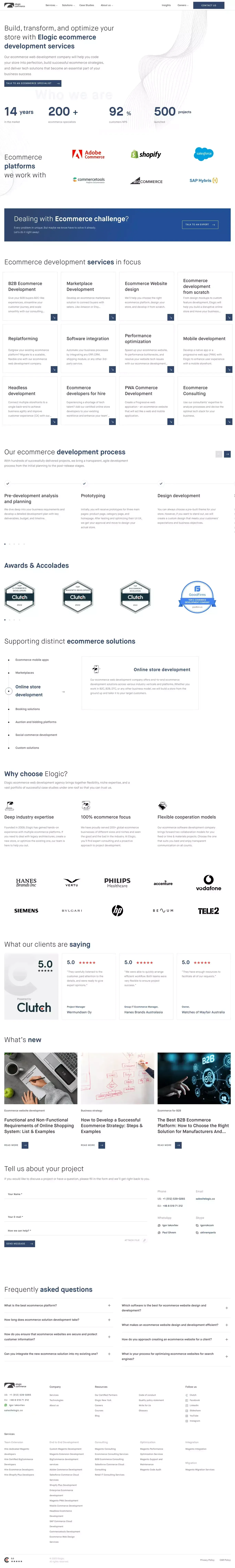 Elogic Commerce — Ecommerce Development Company - About Us  design