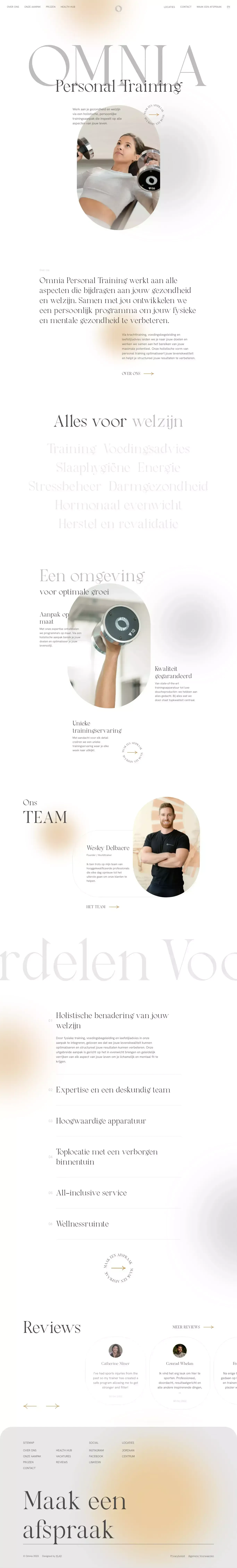 Personal Trainer Amsterdam | Alle aspecten voor jouw welzijn - Landing design