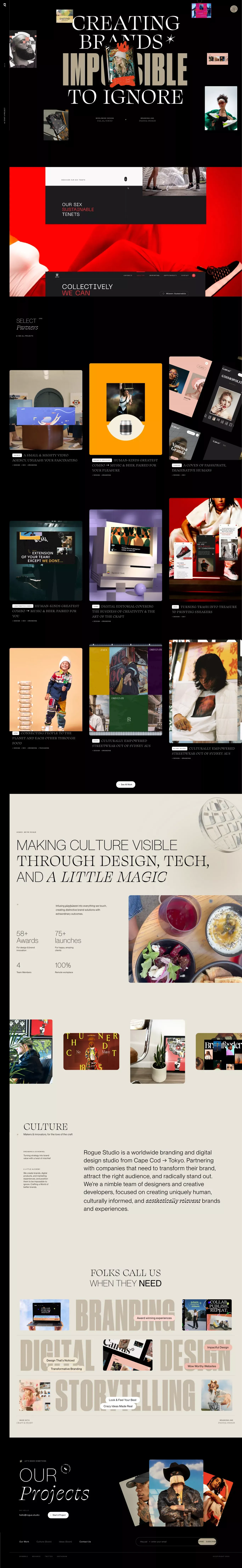 Rogue Studio | Digital marketing, branding, and product experience studio | Rogue Studio - Portfolio design