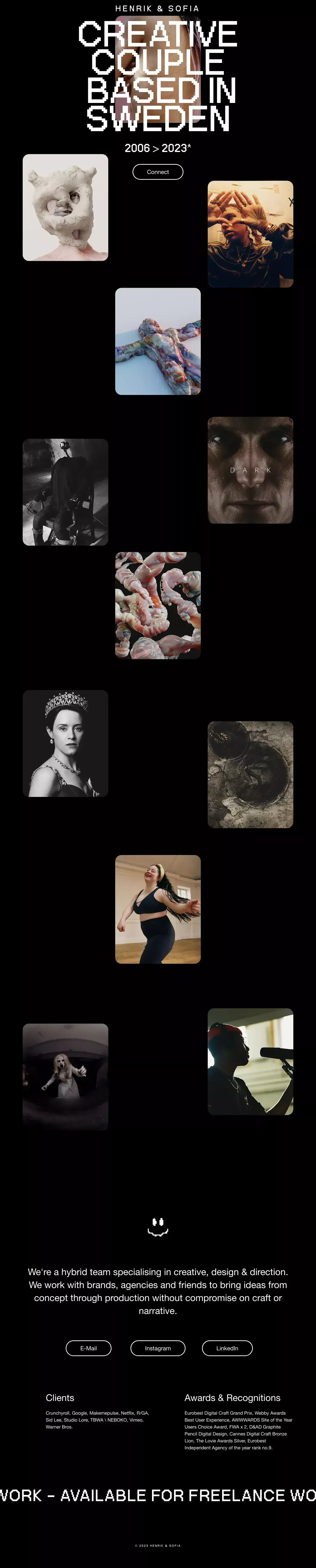 Projects - Henrik & Sofia - Portfolio design