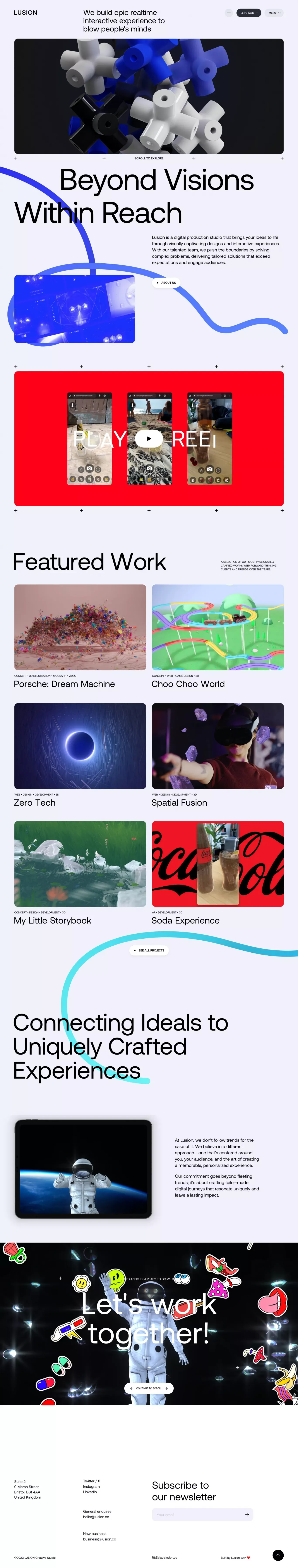 Lusion - Realise Your Creative Ideas - Portfolio design