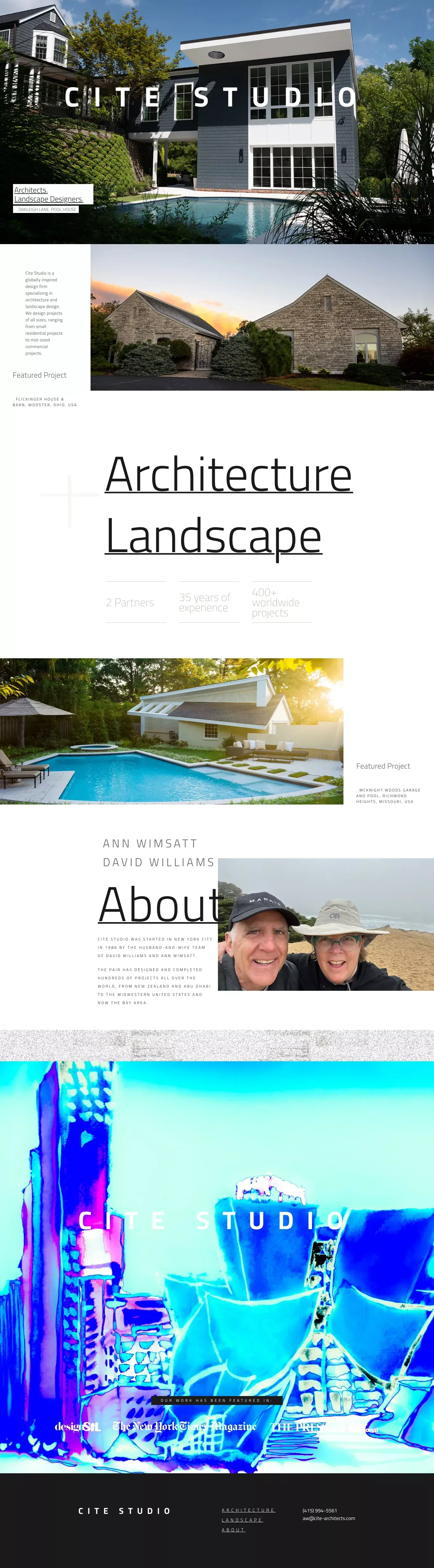 Cite Studio | Architecture & Landscape Design - website design