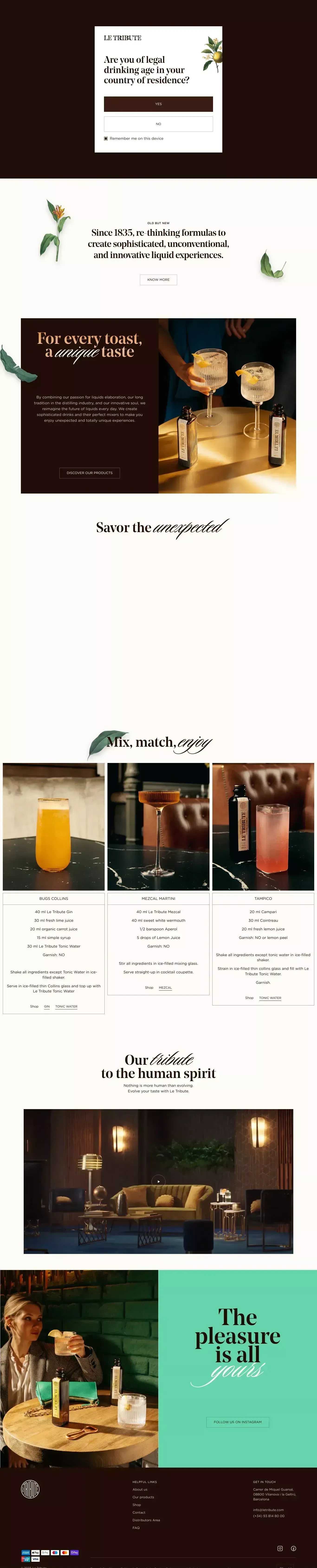 Le Tribute - Ecommerce design