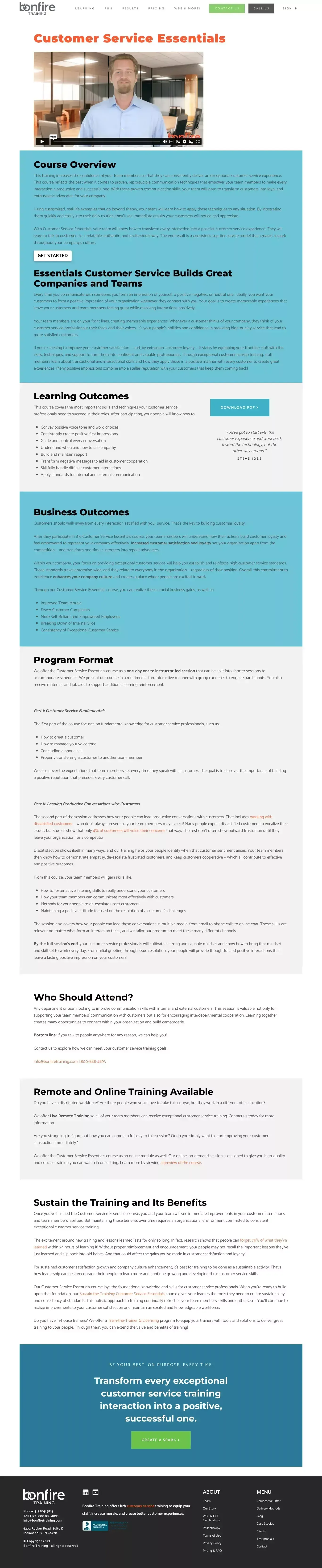 Exceptional Customer Service Training | Essentials Customer Service - website design
