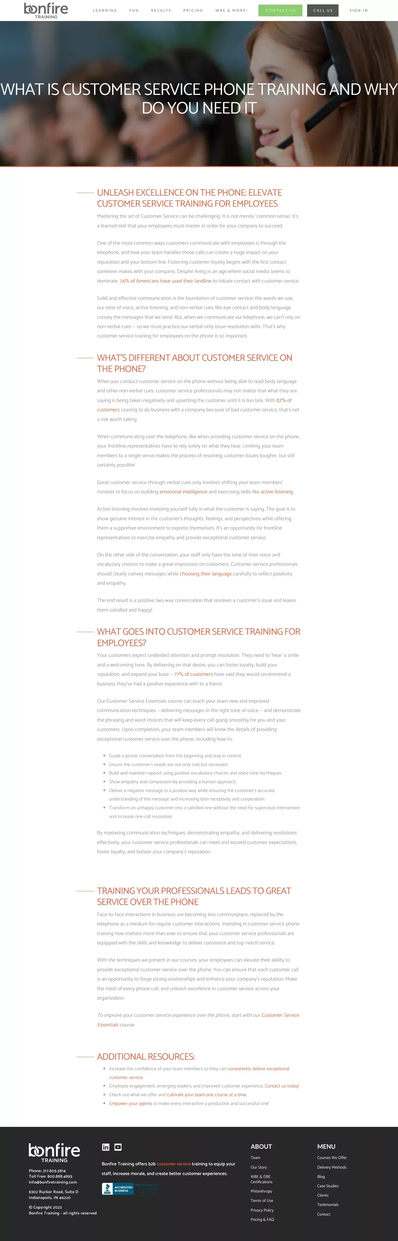 Customer Service on the Phone | Customer Service Training for Employees - website design