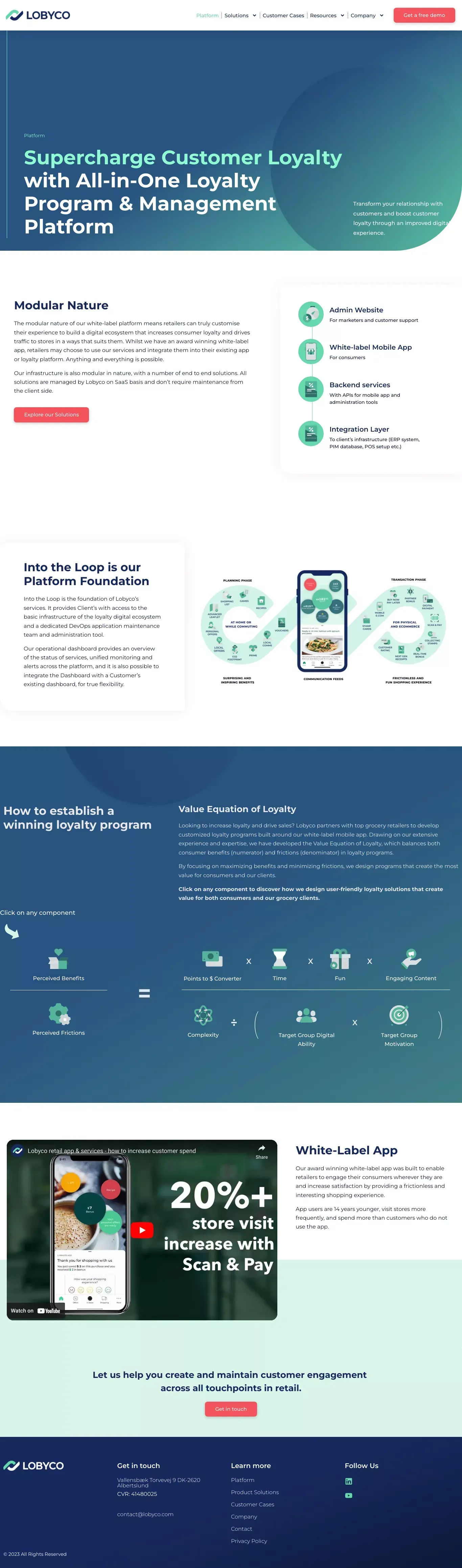 Customer Loyalty platform - Loyalty Program & Loyalty Management Platform - website design
