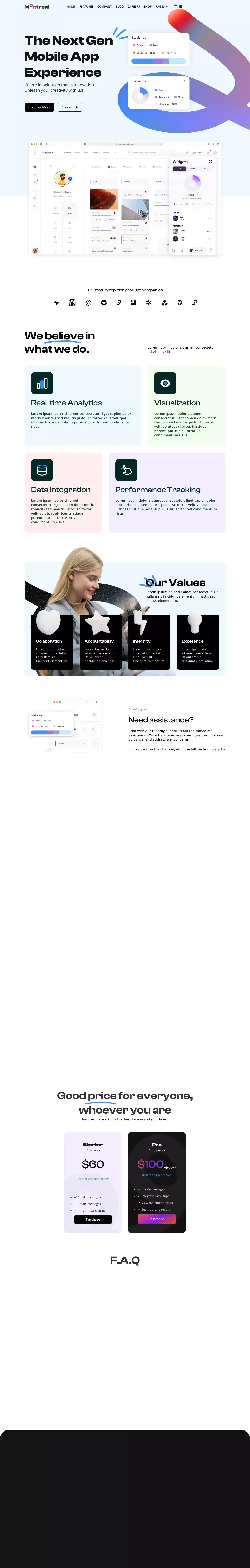 Montreal - Webflow Ecommerce website template - Template design