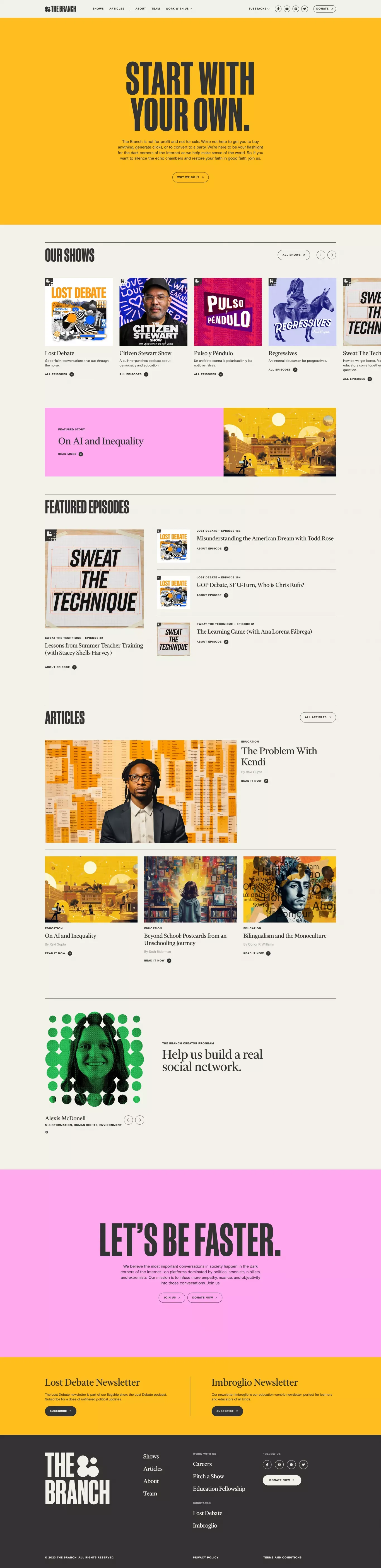 The Branch - Blog design